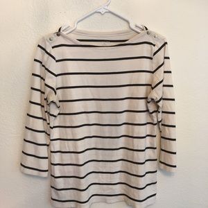 Cotton classic boatneck striped tee